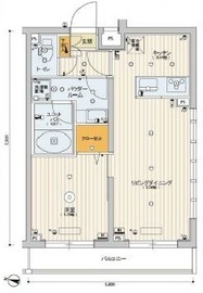 スカイコート渋谷北参道 5階 間取り図