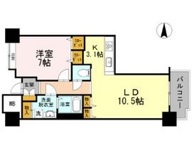 品川シーサイドビュータワー1 505 間取り図