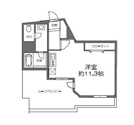 レジデンス白金高輪 405 間取り図