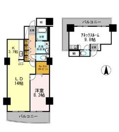 品川シーサイドビュータワー2 2402 間取り図