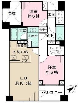 ザ・パークハウス上目黒ピアース 2階 間取り図