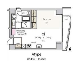 ワインアパートメント 10階 間取り図