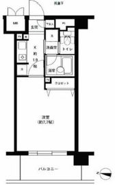 アボリアスコート笹塚 E107 間取り図