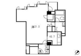 ストーリア赤坂 102 間取り図