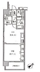 クリオ五反田 1001 間取り図