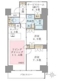 ブリリアイスト東雲キャナルコート 911 間取り図