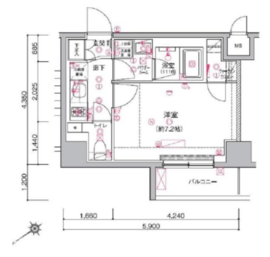 アルテシモシェルト 3階 間取り図