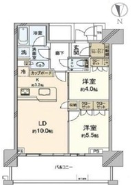 ベイズタワー＆ガーデン 8階 間取り図