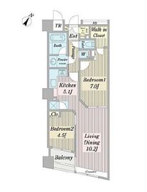 ブロードシティ東京 2階 間取り図