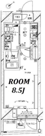 ステージファースト駒沢 6階 間取り図