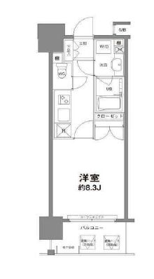 コンフォリア新宿御苑1 1103 間取り図