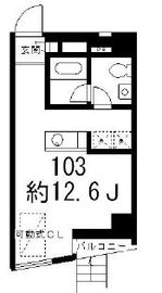 ディームス等々力 103 間取り図