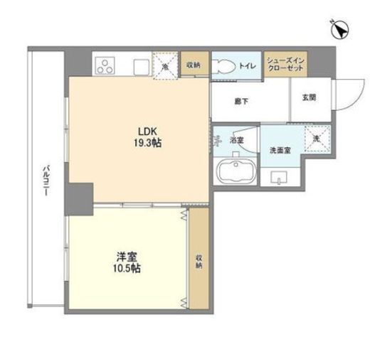 ウェルスクエア中目黒 6階 間取り図