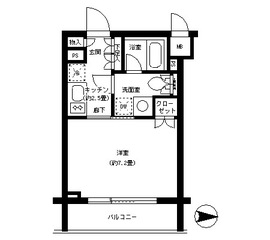 パークキューブ神田 707 間取り図