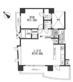 朝日サテライト原宿 8階 間取り図