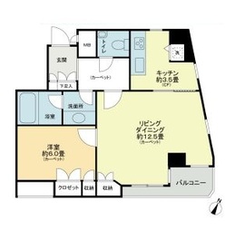 リーラ乃木坂 9階 間取り図