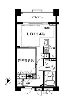 広尾シティタワー 6階 間取り図