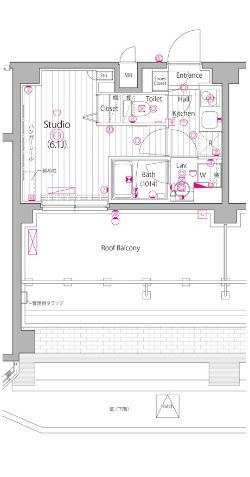 ガーラ・ヒルズ不動前 6階 間取り図