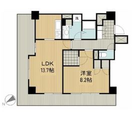 アトラスタワー小石川 2階 間取り図