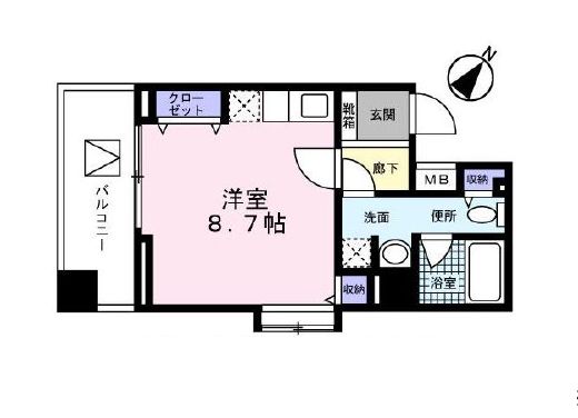 メルヴェーユ日本橋浜町 802 間取り図