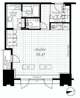 アクシア麻布 2階 間取り図