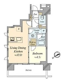 ウェリス六本木 7階 間取り図