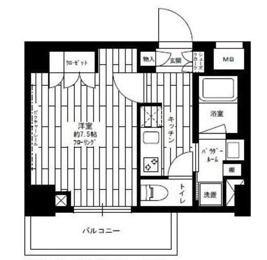 グランドコンシェルジュ菊川 8階 間取り図